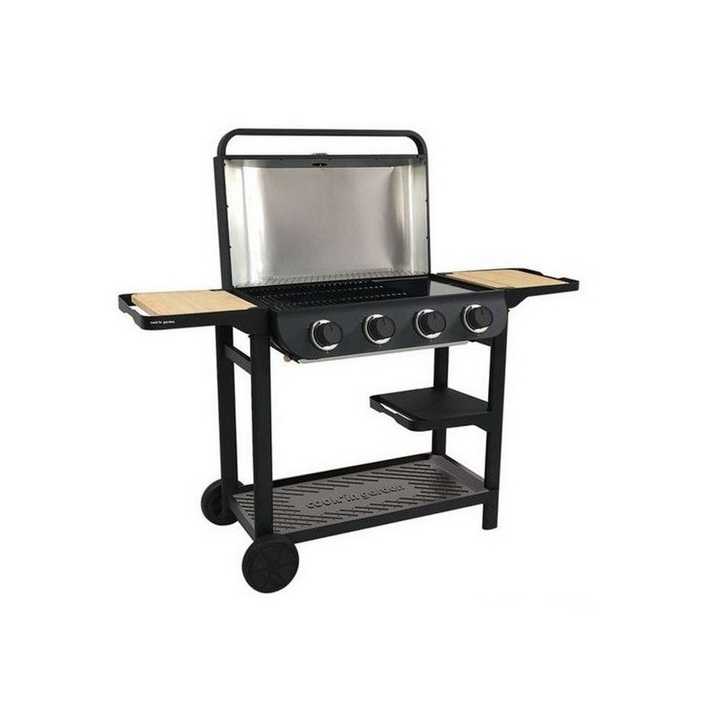 Gasgrill - COOK'IN GARDEN - FLAVO - 4 Brenner - Schwarz