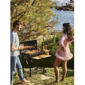 MIKE Holzkohlegrill - Grillfläche 71 x 35 cm