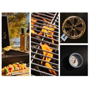 MIKE Holzkohlegrill - Grillfläche 71 x 35 cm