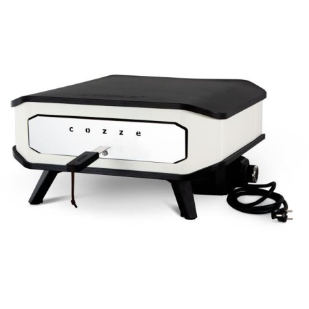 Four a pizza électrique - COZZE - 13 - 90356 - 2200 W - 60,5 x 60,5 x 30,5 cm - Noir / Blanc
