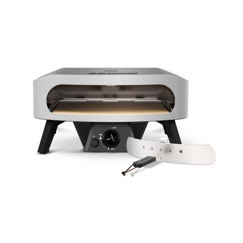 Four a pizza gaz - COZZE - 17 - 90432 - 8 KW - 60,5 x 60,5 x 30,5 cm - Jusqu'a 450°C - Thermometre inclus