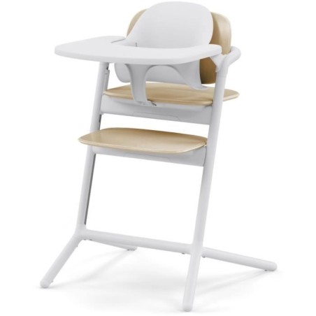 CYBEX – Lemo 2 3-in-1-Set mit verstellbarem Hochstuhl, Baby-Set und Tablett – Sandweiß