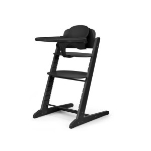CYBEX IRIS 3-in-1 High Chair - Wood - Baby Set & Tray Included - Stunning Black
