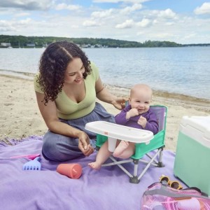 DISNEY BABY -PETITE SIRENE- Rehausseur de chaise pliable, nomade, de voyage, Léger et facile a nettoyer, Sac de transport inclu