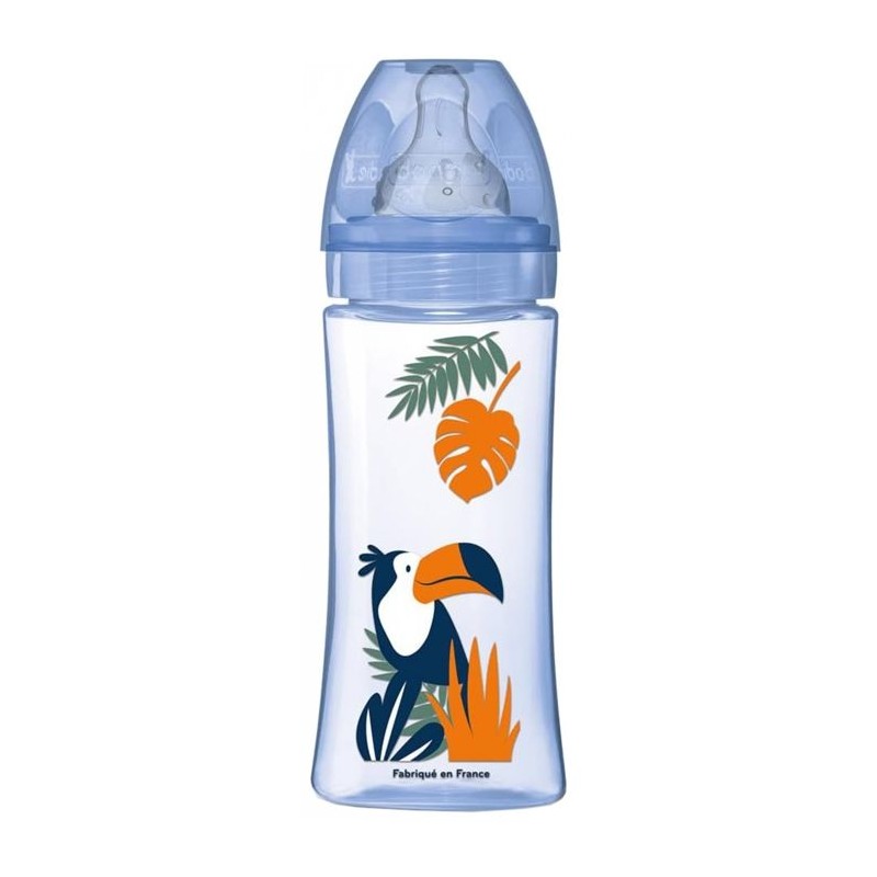 DODIE Initiation Bottle + 330ml BLUE FIREFIGHTER - +6 Monate - Runde Zitze 3 Geschwindigkeiten - Durchfluss 3