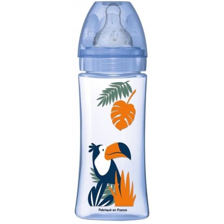 DODIE Initiation Bottle + 330ml BLUE FIREFIGHTER - +6 months - round teat 3 speeds - flow 3