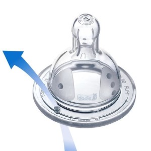 DODIE Initiation Bottle + 330ml BLUE FIREFIGHTER - +6 Monate - Runde Zitze 3 Geschwindigkeiten - Durchfluss 3