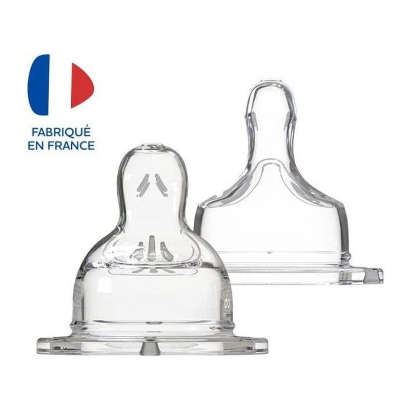 DODIE Wide Neck Flat Teat 0-6 Months Silicone
