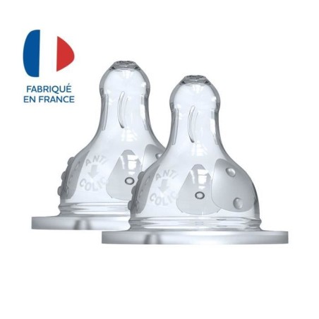 DODIE Initiation Teat + Supernova round 3 speed - wide neck - 0-6 months - flow silicone 2 - set of 2