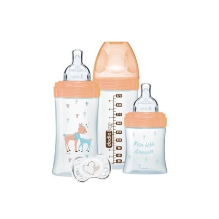 DODIE - Sensation + Flaschenset - Glas (1 Flasche 150ml - 2 Flaschen 270ml - 1 Lutscher 0-2 Monate)