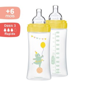 Dodie Biberon Sensation+ Anti-Coliques +6m Ours Lot de 2 x 330ml