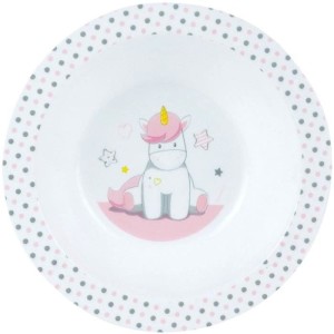 Einhorn-Geschirrset für Kinder – FUN HOUSE – 006319 – 2 Teller, 2 Bestecksets und 1 weiches Plüschtier