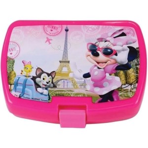 Disney Minnie Geschirrset – FUN HOUSE – 006377 – Glas, tiefer Teller, flacher Teller, Flasche, Snackbox und Besteck