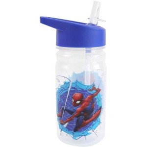 Geschirrset - FUN HOUSE - SPIDERMAN - Glas, Teller Ø22 cm und Ø16 cm, Besteck, Wasserflasche und Snackbox