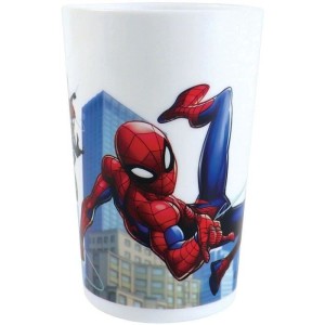 Tableware set - FUN HOUSE - SPIDERMAN - Glass, plate Ø22 cm and Ø16 cm, cutlery, water bottle and snack box