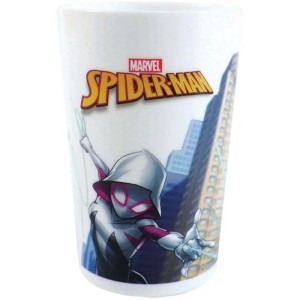 Geschirrset - FUN HOUSE - SPIDERMAN - Glas, Teller Ø22 cm und Ø16 cm, Besteck, Wasserflasche und Snackbox