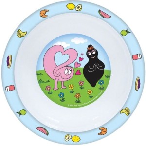 Geschirrset - FUN HOUSE - BARBAPAPA - Glas, Teller Ø22 cm und Ø16 cm, Besteck, Wasserflasche und Snackbox