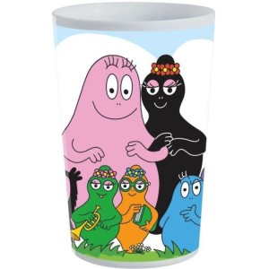 Geschirrset - FUN HOUSE - BARBAPAPA - Glas, Teller Ø22 cm und Ø16 cm, Besteck, Wasserflasche und Snackbox
