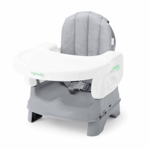 INGENUITY Rehausseur de chaise deluxe pliable gris, nomade avec tablette et sangles inclus