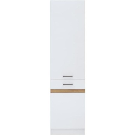 JUNONA Colonne de cuisine 2 Portes ouverture gauche - L 50 x H 196 x P 46 cm - Blanc brillant