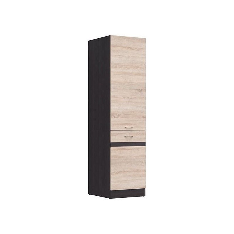 JUNONA Küchenhochschrank mit 2 links öffnenden Türen – B 50 x H 196 x T 46 cm – Sonoma-Eiche
