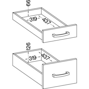 Unterschrank 4 Schubladen mit Arbeitsplatte - Mattgrau - L 40 x T 51,6 x H 85 cm - LASSEN
