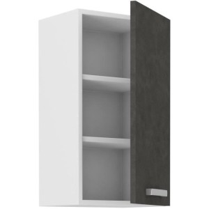 Hochschrank mit 1 Flügeltür - Mattgrau - L 40 x T 31,6 x 72 cm - LASSEN