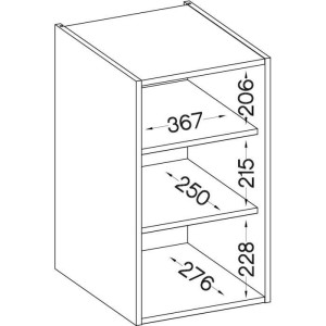 Hochschrank mit 1 Flügeltür - Mattgrau - L 40 x T 31,6 x 72 cm - LASSEN