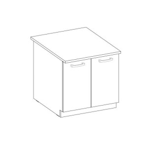 LASSEN Küchenunterschrank unter Spüle L 80 cm - Dekor Sonoma Eiche ...