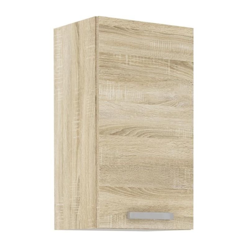 High cabinet 1 hinged door - Sonoma chene decor - L 40 x D 31.6 x 72 cm - lassen