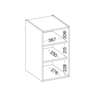 Hochschrank mit 1 Flügeltür - Sonoma Eiche Dekor - B 40 x T 31,6 x 72 cm - LASSEN