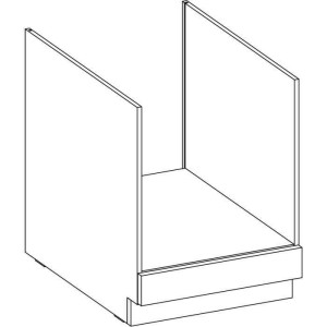 Low furniture for built -in oven with worktop - Sonoma chene decor - L 60 x D 51.6 x H 85 cm - LASSEN