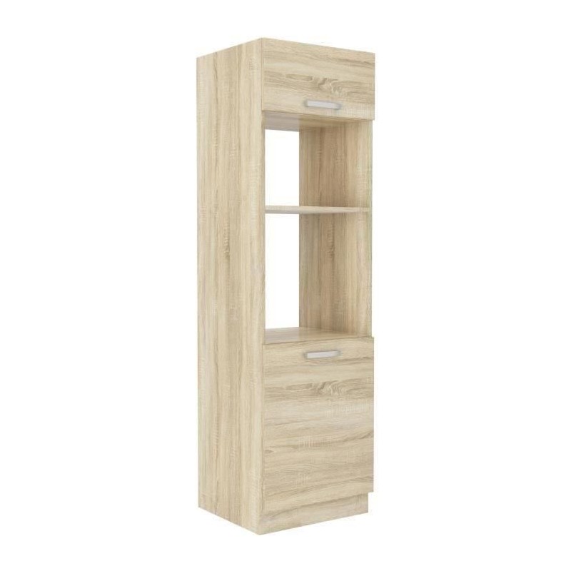 Möbelmöbel vier 2 Türen - Sonoma Chene Dekor - L 60 x D 57 x H 210 cm - Lassen