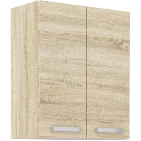 Hochschrank mit 2 Flügeltüren - Sonoma Eiche Dekor - B 60 cm x T 31,6 x H 72 cm - LASSEN