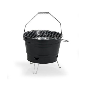 Tragbarer Holzkohlegrill - LIVOO - DOC327N - Edelstahl - Grillfläche ø27 cm - Höhe 24 cm