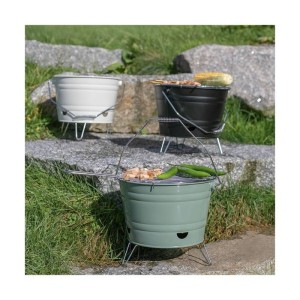 Tragbarer Holzkohlegrill - LIVOO - DOC327N - Edelstahl - Grillfläche ø27 cm - Höhe 24 cm