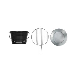 Tragbarer Holzkohlegrill - LIVOO - DOC327N - Edelstahl - Grillfläche ø27 cm - Höhe 24 cm