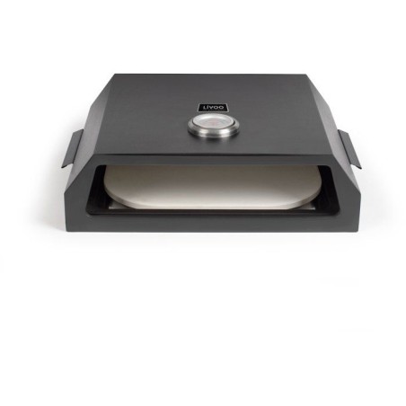Pizzaofen - LIVOO - GS149 - Edelstahl - Für Gas- oder Holzkohlegrill - 33,5 x 27,5 cm