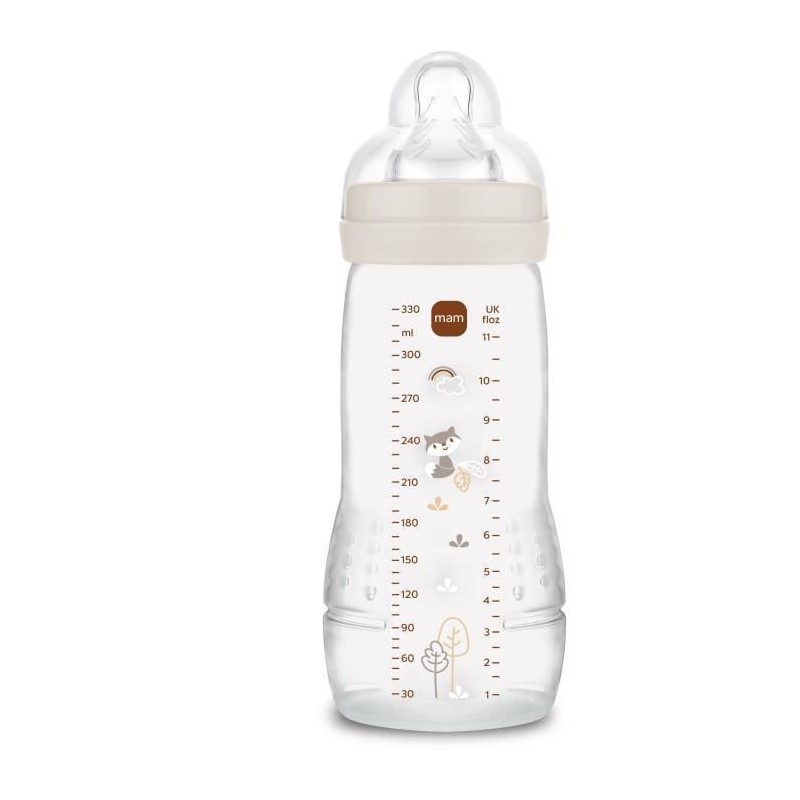 Baby bottle - MAM BABY - Easy Active - +6 months - 330 ml - X flow teat - Sand