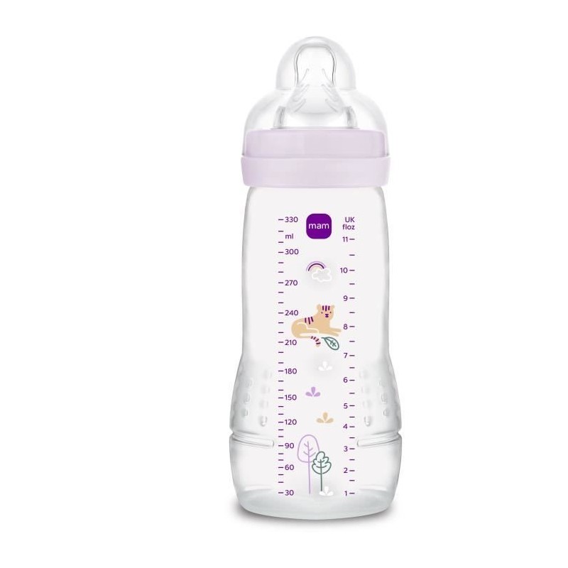 Babyflasche - MAM BABY - Easy Active - +6 Monate - 330 ml - X Flow-Sauger - Lila