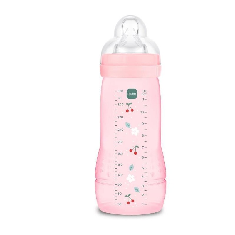 Babyflasche - MAM BABY - Easy Active - +6 Monate - 330 ml - X Flow-Sauger - Berry