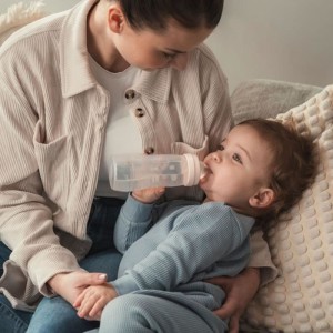 Set of 2 Bottles - MAM BABY - Easy Active - +6 months - 330 ml - X flow teat - Ice + Pearl