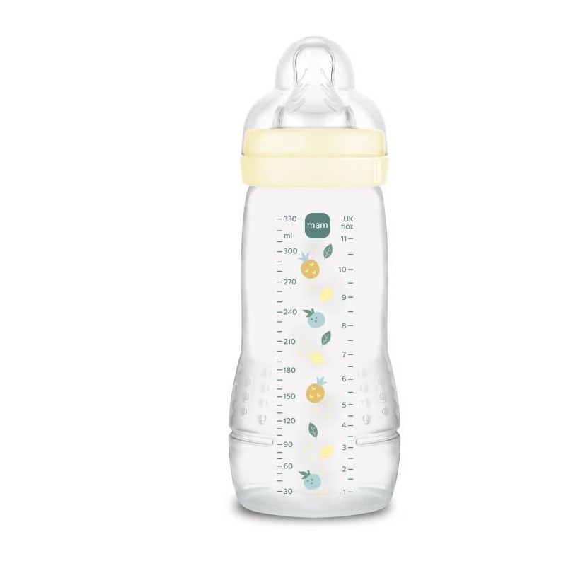 Baby bottle - MAM BABY - Easy Active - +6 months - 330 ml - X flow teat - Pearl