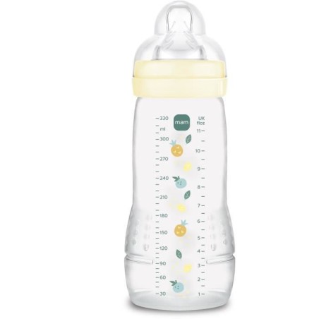 Baby bottle - MAM BABY - Easy Active - +6 months - 330 ml - X flow teat - Pearl