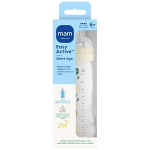 Babyflasche - MAM BABY - Easy Active - +6 Monate - 330 ml - X Flow-Sauger - Pearl