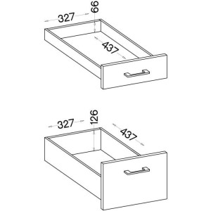 Kasserollen-Unterschrank – 40 cm – 3 Schubladen – Artisan-Eiche und Mattschwarz – CUISINIER