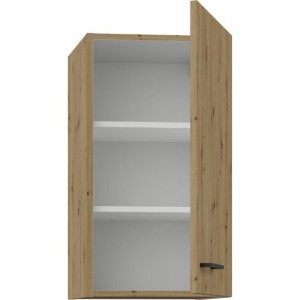 Hochschrank - MODENA - 40 cm - Artisan-Eiche und Mattschwarz - CUIS...