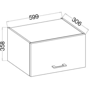 Hochschrank mit Dunstabzugshaube – MODENA – 60 cm – Artisan-Eiche und Mattschwarz – CUISINIER