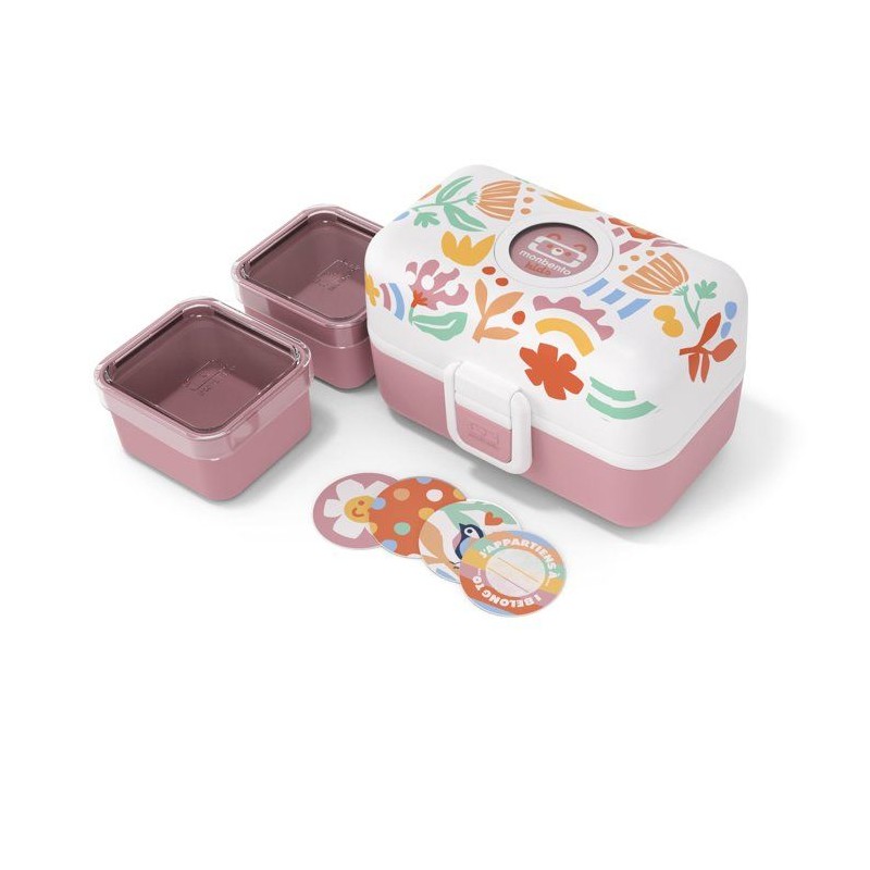 Lunch Box Enfant - MONBENTO - 3 Compartiments - Sans BPA - MB Tresor Papercut