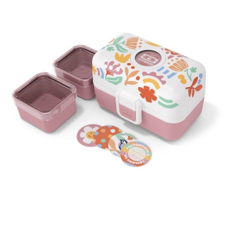 Kinder-Lunchbox – MONBENTO – 3 Fächer – BPA-frei – MB Tresor Papercut